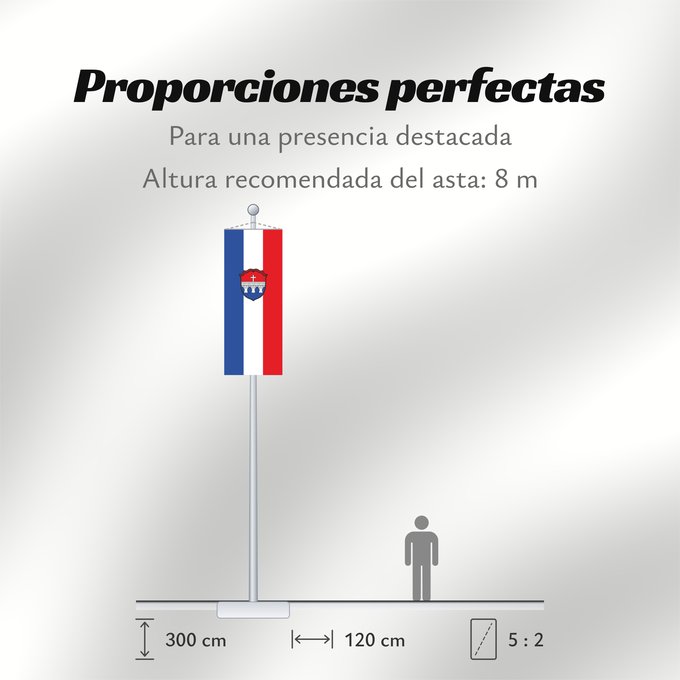 Proporciones de la bandera: Garching a.d.Alz (Inn-Salzach)
