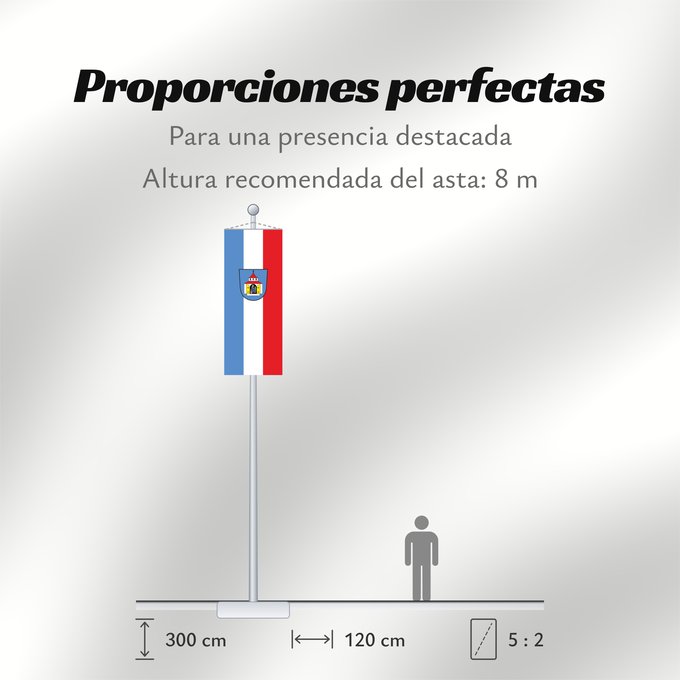 Proporciones de la bandera: Neuötting, St (Inn-Salzach)