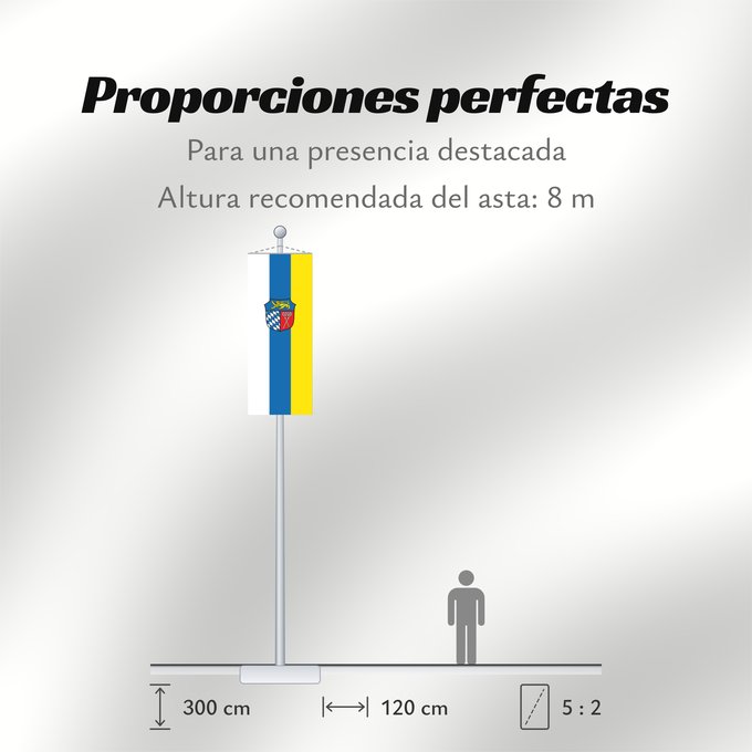 Proporciones de la bandera: Bad Tölz-Wolfratshausen (Kreis)