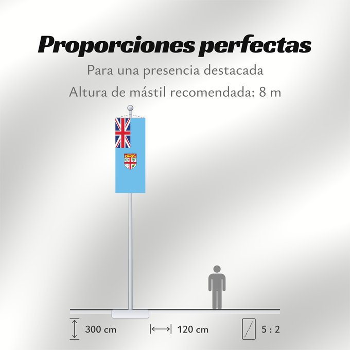 Proporciones de la bandera: Fiji	Fidji	Fiyi	Fidschi