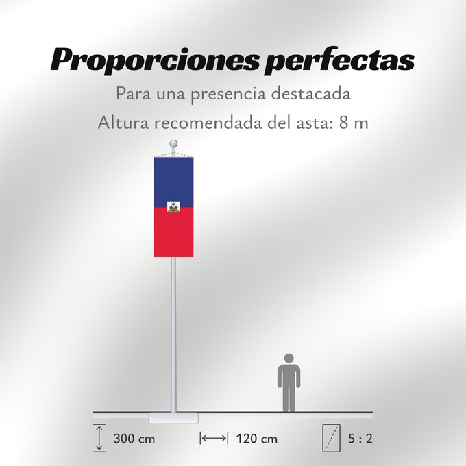 Proporciones de la bandera: Haiti  civil	Haiti	Haïti	Haití