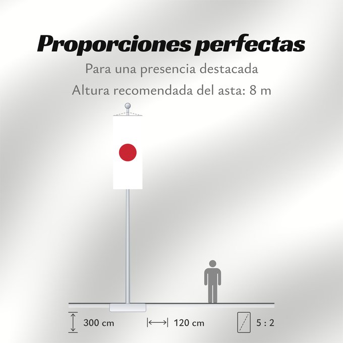 Proporciones de la bandera: Japan	Japon	Japón	Giappone