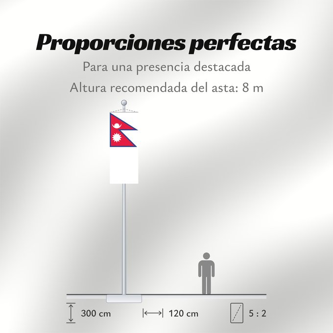 Proporciones de la bandera: Nepal	Népal	علم نيبال	নেপালের জাতীয় পতাকা	নেপালর ফিরালহান	Banniel Nepal	Nepala	Nepálská vlajka	Σημαία του Νεπάλ	Nepalo	Nepali lipp	Nepalgo bandera	Nepalin	नेपाल का ध्वज	Nepál	ネパールの国旗	Nepālas	Знаме на Непал	Nepals flagg	नेपालको झण्डा	Det nepalske flagget	