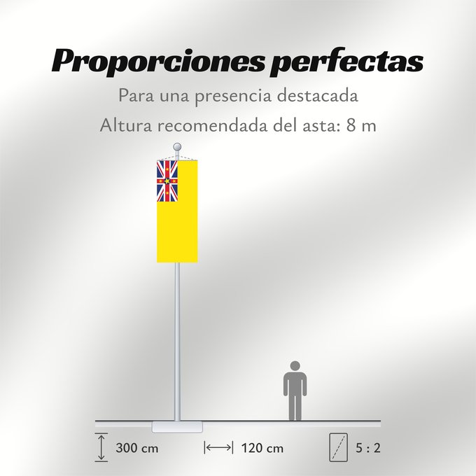 Proporciones de la bandera: Niue Niue New Zealand ニウエの国旗 Pīwari o Niuē