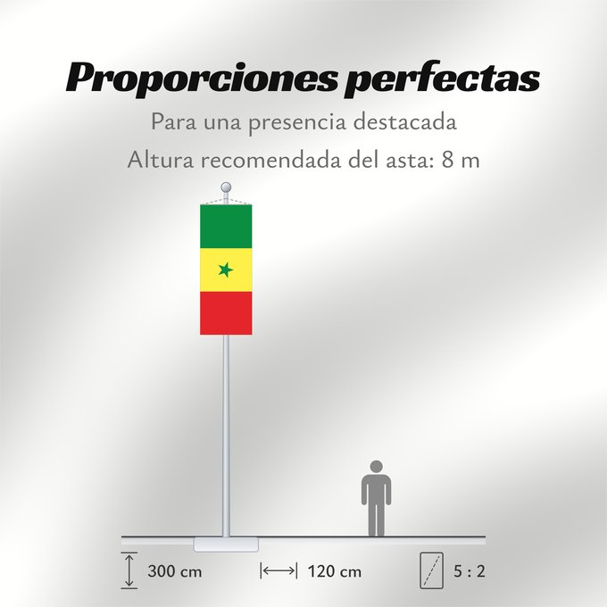 Proporciones de la bandera: Senegal	Sénégal	Senegalo	پرچم سنگال	Senegala