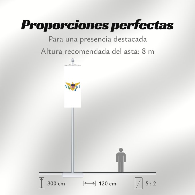Proporciones de la bandera: United States Virgin Islands Virgin Islands, U.S. îles Vierges américaines Islas Vírgenes de los Estados Unidos Amerikanischen Jungferninseln Isole Vergini statunitensi Amerikaanse Maagdeneilanden Wysp Dziewiczych Stanów Zjednoczonych Amerikanske Jomfruøe