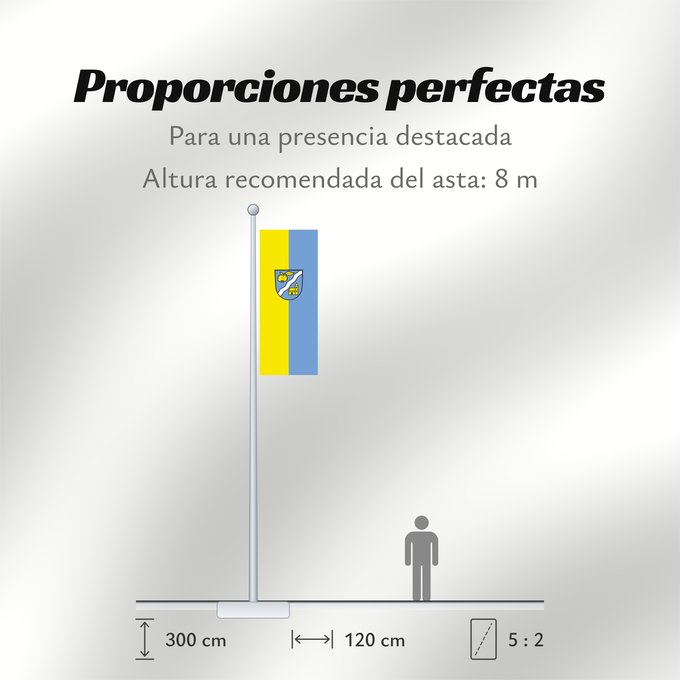 Proporciones de la bandera: Langenbrettach (Nördliches Baden-Württemberg)