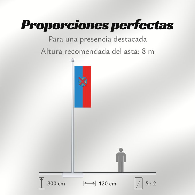 Proporciones de la bandera: Ellwangen (Jagst) (Schwäbische Alb)