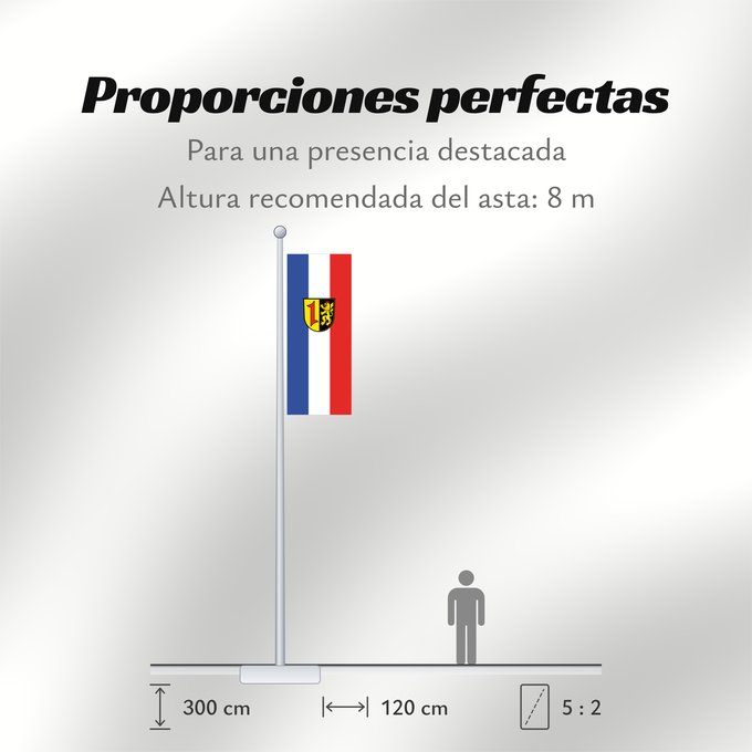 Proporciones de la bandera: Mannheim, Universitätsstadt (Nördliches Baden-Württemberg)