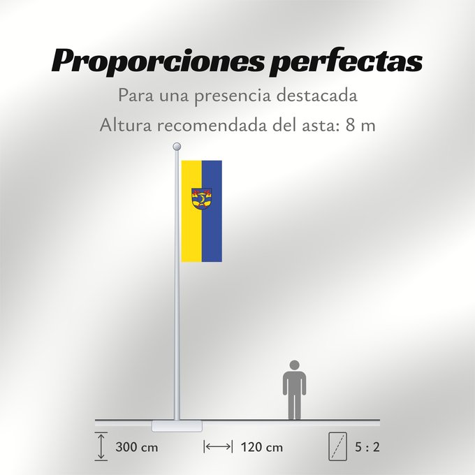 Proporciones de la bandera: Angelbachtal (Nördliches Baden-Württemberg)