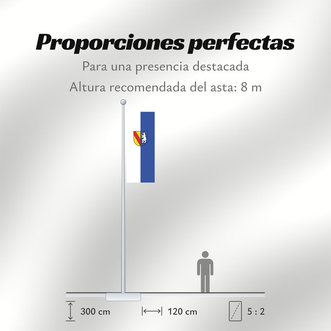 Proporciones de la bandera: Bötzingen (Südlicher Schwarzwald)