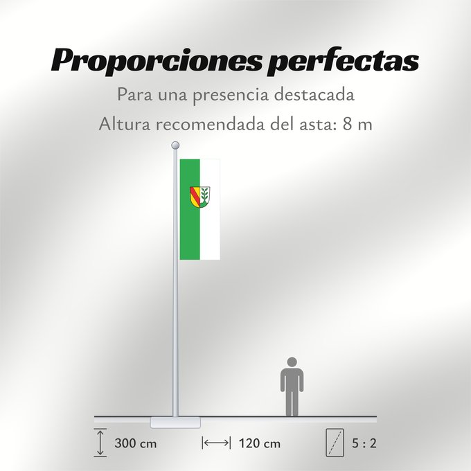 Proporciones de la bandera: Sexau (Südlicher Schwarzwald)