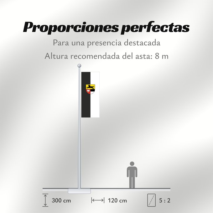 Proporciones de la bandera: Langenau (Schwäbische Alb)