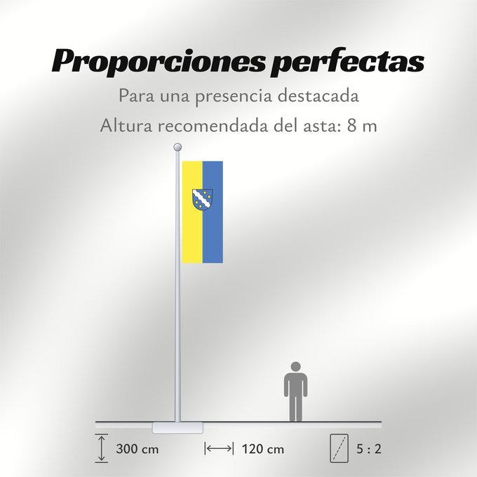 Proporciones de la bandera: Heroldstatt (Schwäbische Alb)
