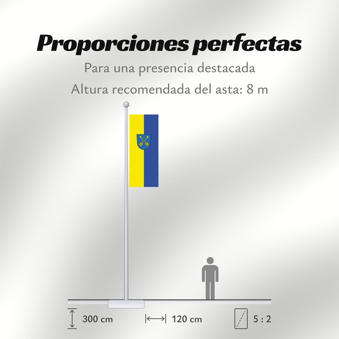 Proporciones de la bandera: Uttenweiler (Württembergisches Allgäu Oberschwaben)