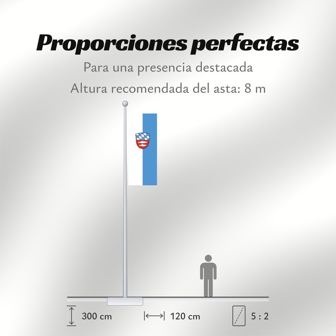 Proporciones de la bandera: Bayerisch Gmain (Berchtesgadener Land)