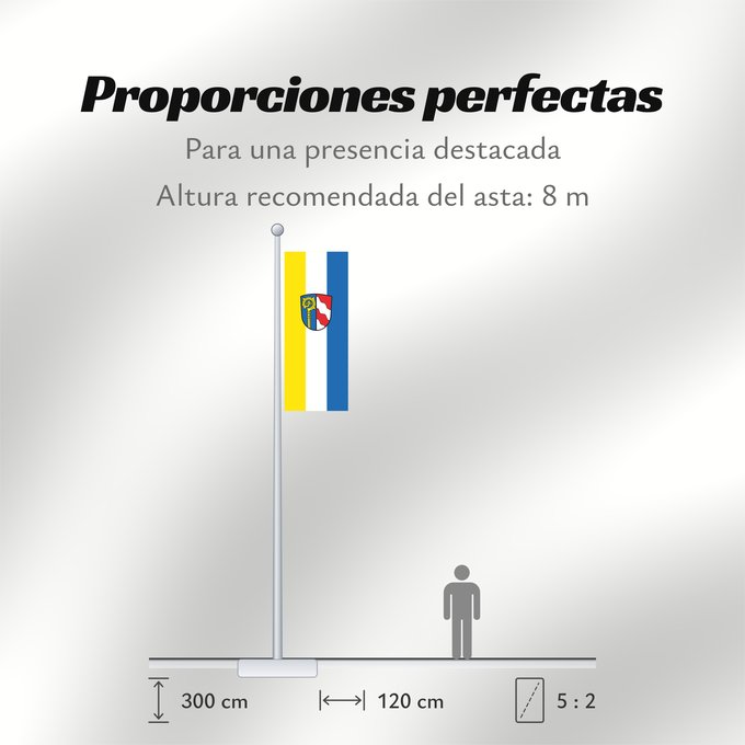 Proporciones de la bandera: Eching am Ammersee (Ammersee-Lech)