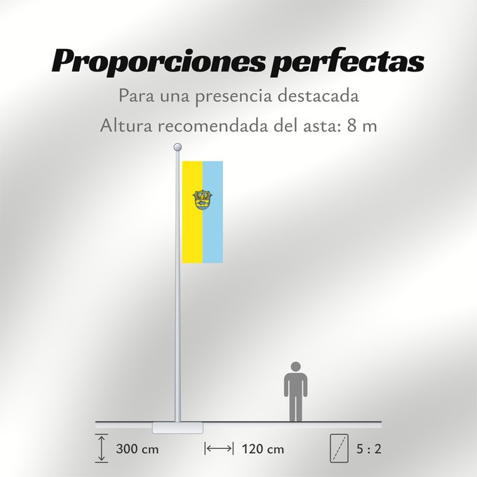 Proporciones de la bandera: Utting am Ammersee (Ammersee-Lech)