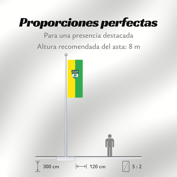 Proporciones de la bandera: Unterhaching (Münchener Umland)