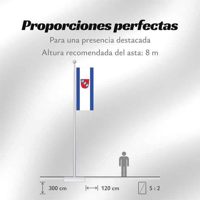 Proporciones de la bandera: Ruhmannsfelden, M (Bayerischer Wald)