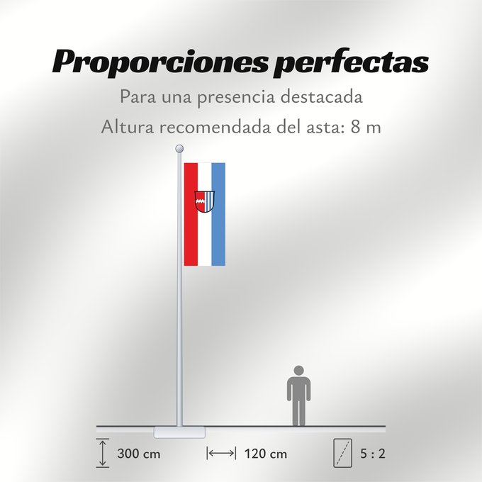 Proporciones de la bandera: Niedermurach (Oberpfälzer Wald)
