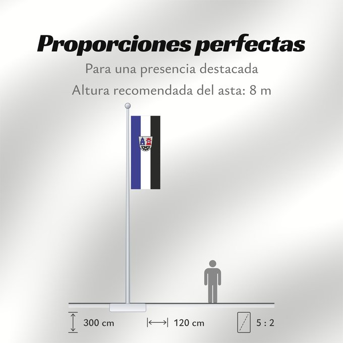 Proporciones de la bandera: Wernberg-Köblitz, M (Oberpfälzer Wald)
