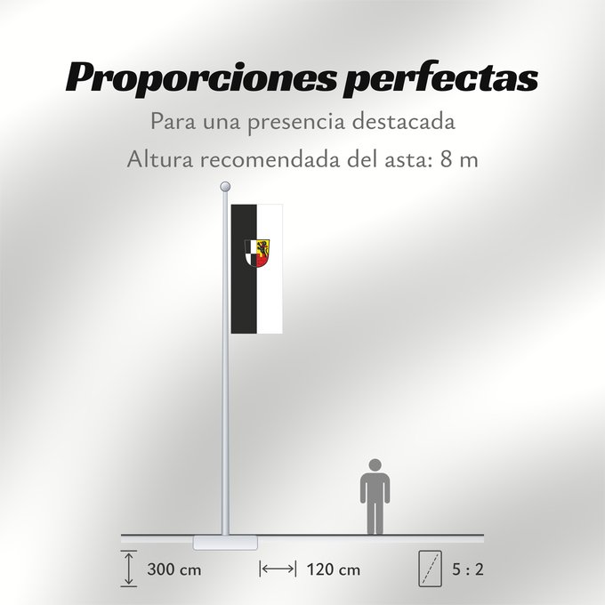 Proporciones de la bandera: Gefrees, St (Fichtelgebirge)
