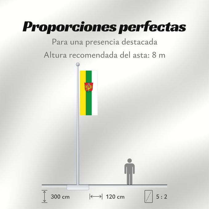 Proporciones de la bandera: Arberg, M (Fränkisches Seenland)