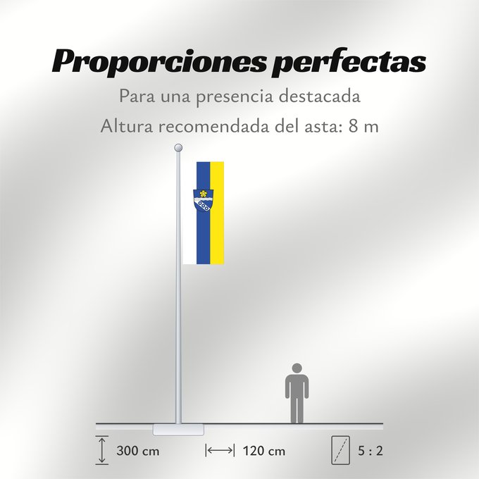 Proporciones de la bandera: Hausen b.Würzburg (Fränkisches Weinland)