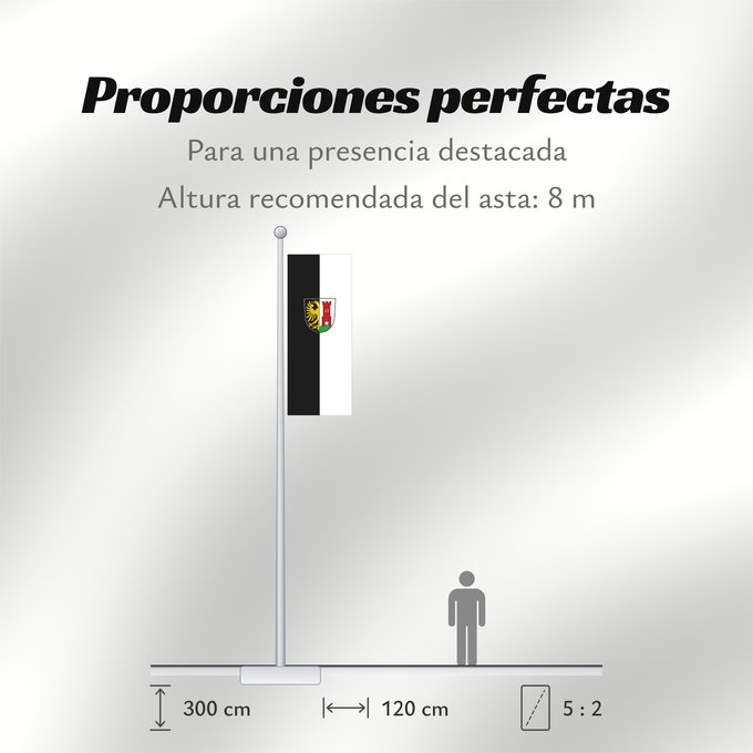 Proporciones de la bandera: Kempten (Allgäu) (Allgäu)