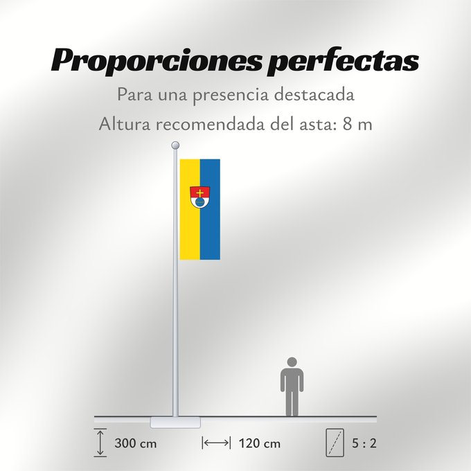 Proporciones de la bandera: Schwabmünchen, St (Bayerisch-Schwaben)