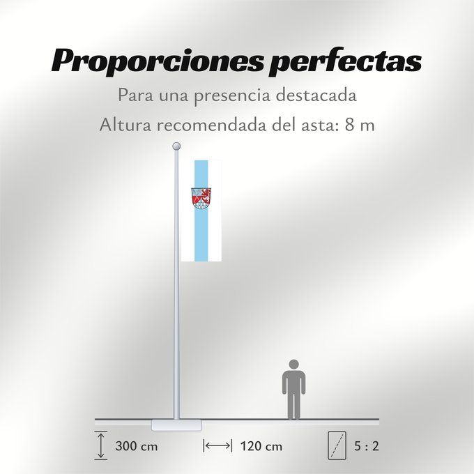 Proporciones de la bandera: Winterbach (Bayerisch-Schwaben)