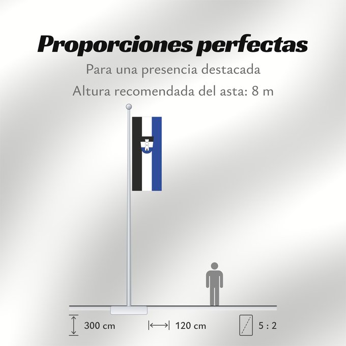 Proporciones de la bandera: Neu-Ulm, GKSt (Bayerisch-Schwaben)