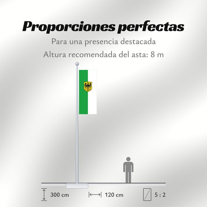 Proporciones de la bandera: Harburg (Schwaben), St (Bayerisch-Schwaben)