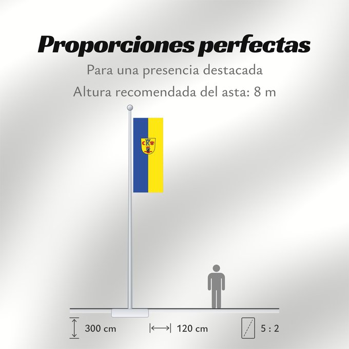 Proporciones de la bandera: Huisheim (Bayerisch-Schwaben)