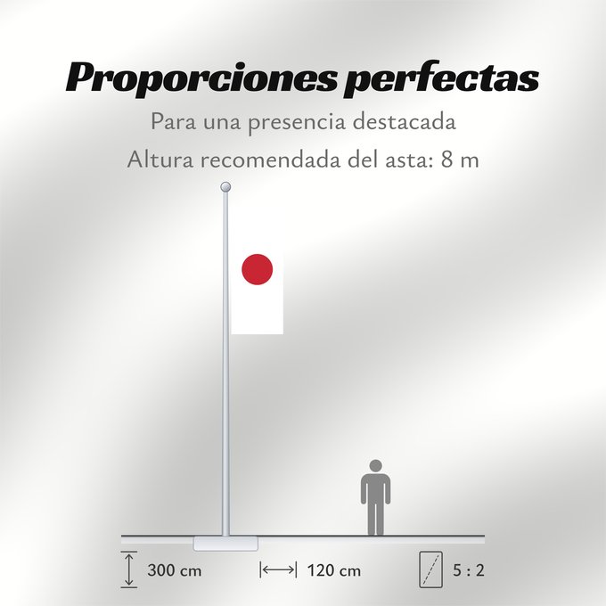 Proporciones de la bandera: Japan	Japon	Japón	Giappone