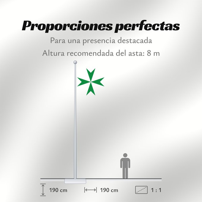 Proporciones de la bandera: Militärischer und Hospitalischer Orden des Heiligen Lazarus von Jerusalem