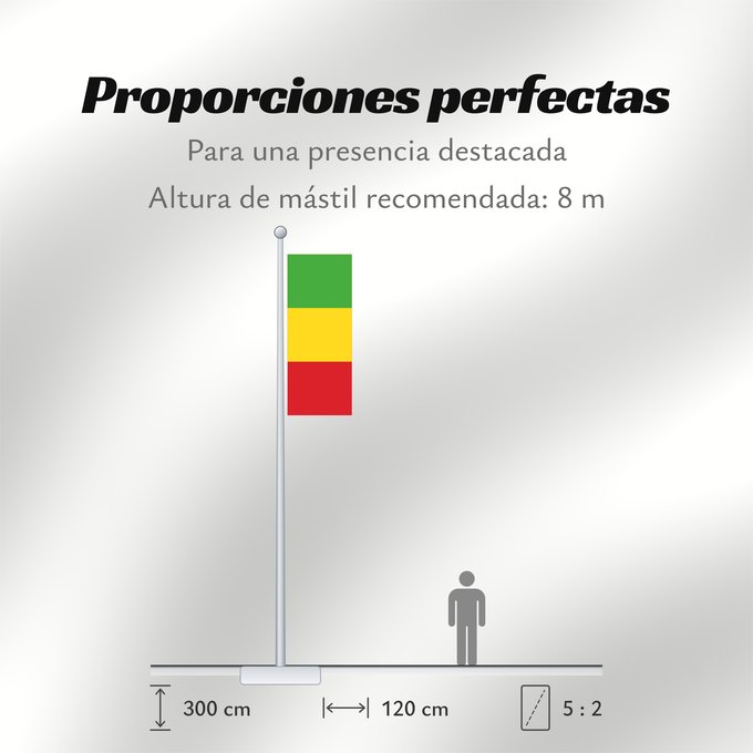 Proporciones de la bandera: Mali Malí علم مالي Mali finifana Malija Raaya bu Mali
