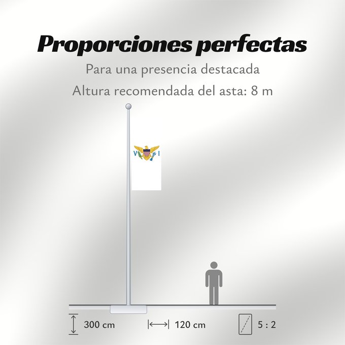 Proporciones de la bandera: United States Virgin Islands Virgin Islands, U.S. îles Vierges américaines Islas Vírgenes de los Estados Unidos Amerikanischen Jungferninseln Isole Vergini statunitensi Amerikaanse Maagdeneilanden Wysp Dziewiczych Stanów Zjednoczonych Amerikanske Jomfruøe