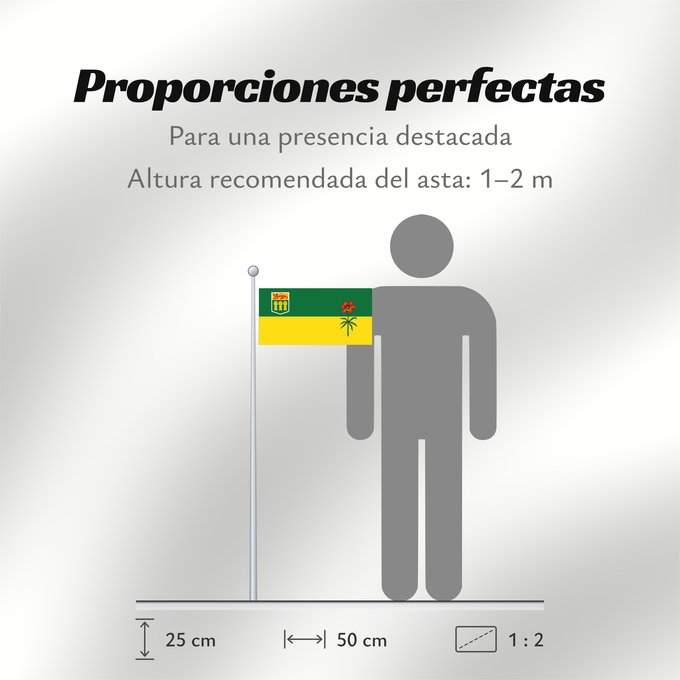 Proporciones de la bandera: Saskatchewan	Banniel proviñs Saskatchewan, Kanada