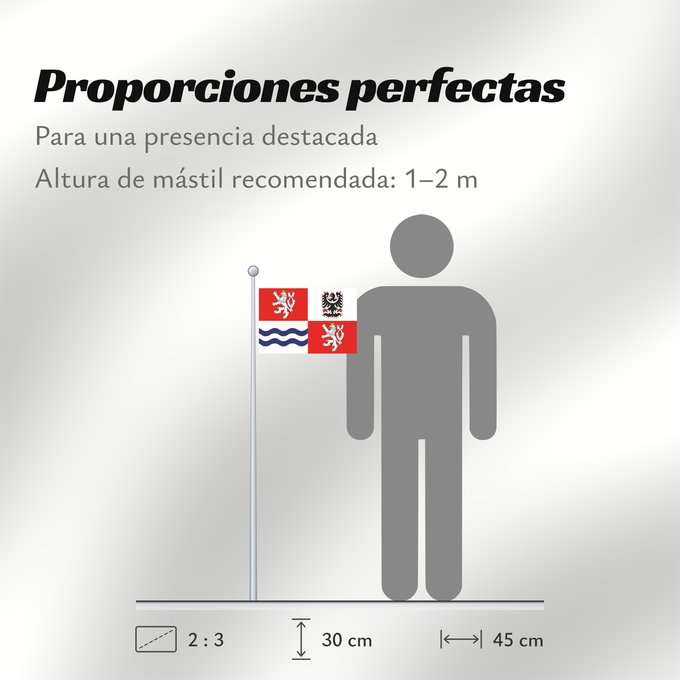 Proporciones de la bandera: Central Bohemian Region Région de Bohême centrale Región de Bohemia Central Mittelböhmische Region