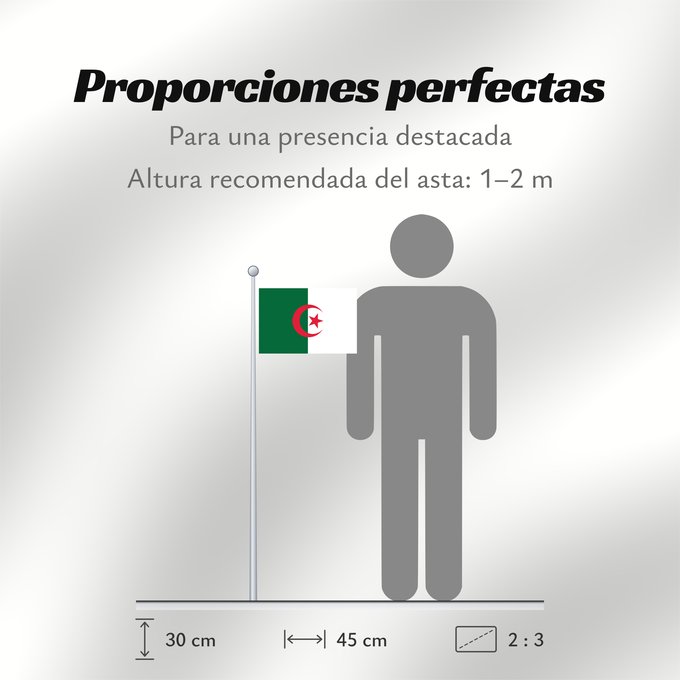 Proporciones de la bandera: Algeria L Algérie Argelia Algerien Dell Algeria Algerije Argélia Algierii Vo Algérie علم الجزائر Σημαία της Αλγερίας Alĝerio Algerian דגל אלג יריה Algéria Aljazair アルジェリアの国旗 Asenǧaq n Dzayer 알제리의 국기 Drapèu d Argeria Флаг Алжира Alžirije Algeriets ⴰⵏⴰⵢ ⴰⴷⵣ