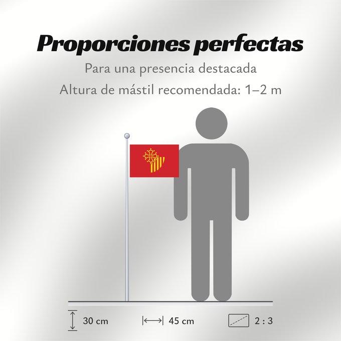 Proporciones de la bandera: Languedoc-Roussillon , until 2004, of the region Languedoc-Roussillon in France Région Languedoc-Roussillon en France jusqu en 2004 Languedoc-Rosellón o Lenguadoc-Rosellón Linguadoca-Rossiglione