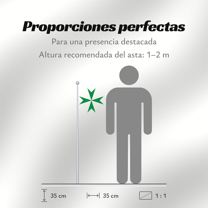 Proporciones de la bandera: Militärischer und Hospitalischer Orden des Heiligen Lazarus von Jerusalem