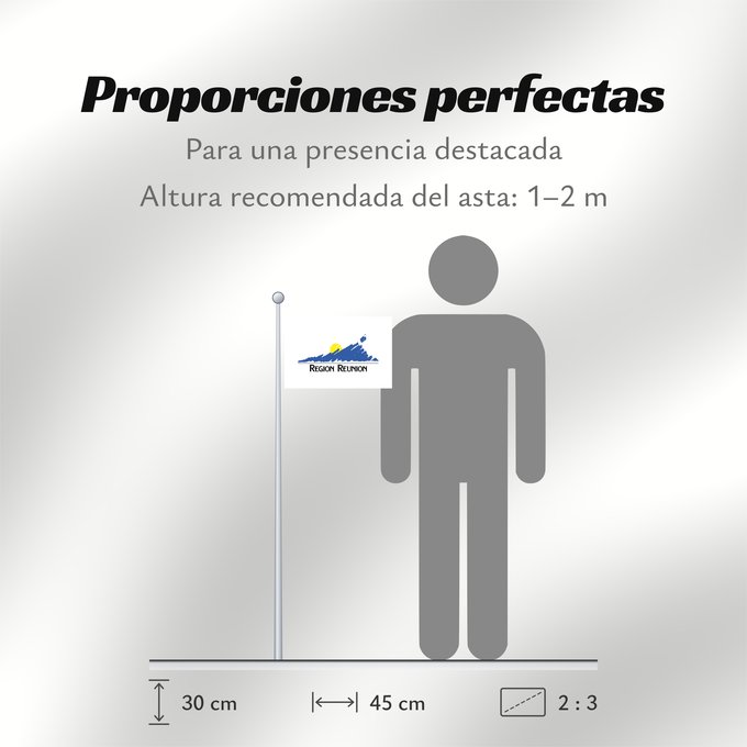 Proporciones de la bandera: Réunion