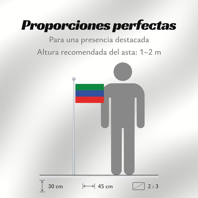 Proporciones de la bandera: FlagofDaghestan	Dagestan	République du Daguestan	República de Daguestán	 Republik Dagestan	Repubblica del Daghestan