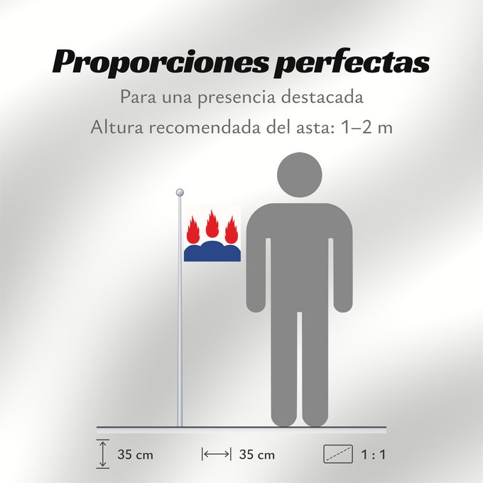 Proporciones de la bandera: Västmanlands län