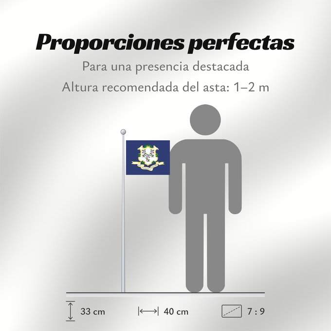Proporciones de la bandera: Connecticut ᎧᏁᏓᎦᏗ ᎦᏓᏘ Ka hae Konekikuka Connecticutae Kanédiki hahoodzo bidah naatʼaʼí Флаг Коннектикута Američke savezne države Konektikat