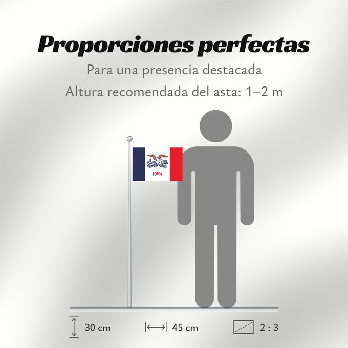 Proporciones de la bandera: Iowa