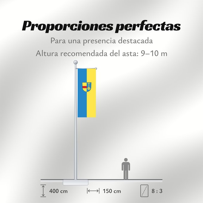 Proporciones de la bandera: Hügelsheim (Nördlicher Schwarzwald)